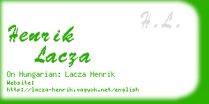 henrik lacza business card